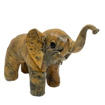 Philippines Folk Art Crushed Oyster Shell Elephant Figurine Statue Trunk Up - £27.65 GBP