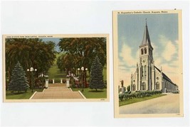 St Augustine&#39;s Catholic Church State Park from Capitol Postcards Augusta Maine  - £14.01 GBP