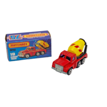 Matchbox Cement Truck Superfast Red 19 Toy Car With Box 1976 Lesney With... - $23.70
