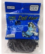 Maxwell International * Maxi Doll Hair Style #M8502 BLACK Covers 2 squar... - $9.90