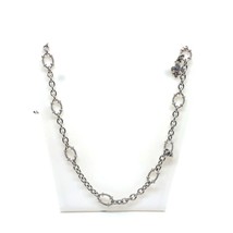 Vintage Sterling Silver Judith Ripka Beautiful Oval Link Cable Style Necklace - £138.31 GBP