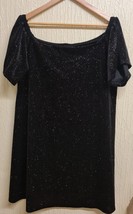 George Womens Black Velvet With Multishimmers  Mini Dress Size 14 Off Sh... - £17.84 GBP