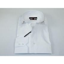 Men's Axxess Turkey Shirt 100% Egyptian Cotton High Collar 224-03 White Pique image 4
