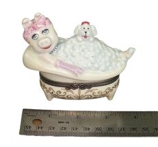 Bernardaud Limoges Miss Piggy Muppets Trinket Box Dans le Bain Henson 1996 image 2