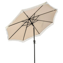 9 FT Patio Umbrella with Sun-Protective Canopy for Patio Garden Pool-Bei... - $2,756.64 MXN