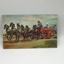 Victor Six Pony Hitch Vintage Postcard - £5.17 GBP