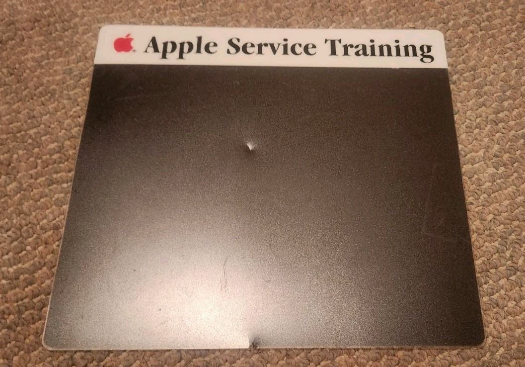 Vintage Apple Service Training Large Desktop Mouse Pad Wood Associates - $15.99