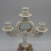 Pair of Porcelain Candelabra Candlestick Holder Bassano Italy - £70.60 GBP