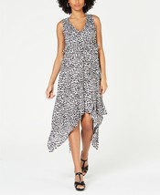 Size S, Thalia Sodi Womens Handkerchief-Hem Dress Blk/White Animal Print... - $6.00