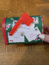 Christmas Gift Box Mailbox Tin-Very Cute-Holds Gift/Present Inside-NEW-S... - $16.71