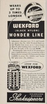 1954 Print Ad Wexford Wonder Fishing Lines Shakespeare Kalamazoo,Michigan - £7.09 GBP