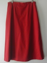 Vintage Requirements Dark Red 100% Wool Lined A-Line Maxi Skirt Size 16 - $23.99