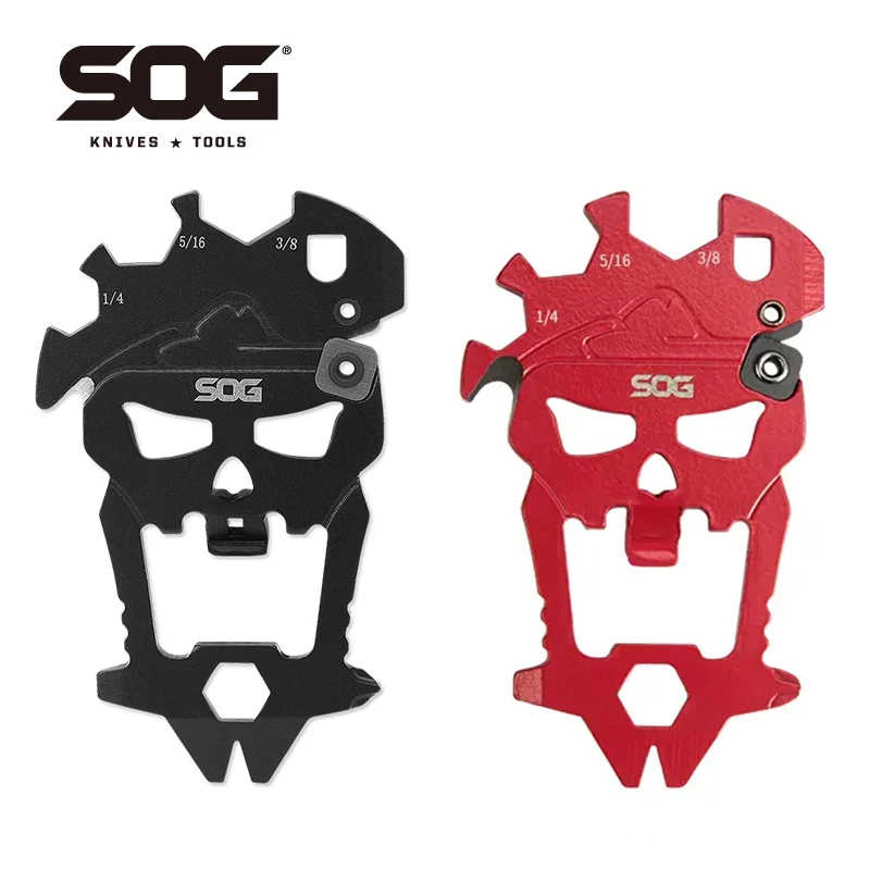 SOG MacV Multi-tool MIni Keychain EDC Multifunctional Skull Tools Portable - £18.25 GBP+