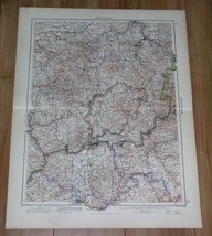 1937 Original Vintage Map Of Hessen Hesse Frankfurt Nassau Waldeck Germany - $28.85