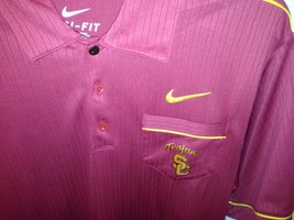 NCAA USC Trojans Mens Polo Shirt Dri Fit Size mens Small by Nike NWT - £24.83 GBP