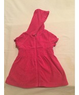 Girls Size 6 9 mo Circo swimsuit cover dress hoodie zipper pink terry cloth - £10.21 GBP