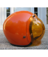 Vintage 1970s Motorcycle Helmet Universal Size bubble visor AWESOME ALL ... - £206.83 GBP