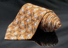Jhane Barnes Geometric Square Diamond Flora Necktie Tie Silk - £15.87 GBP
