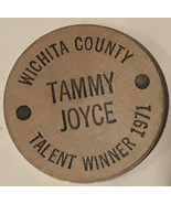 Vintage Wichita County Wooden Nickel Talent Winner 1971 Tammy Joyce Kansas - $3.95