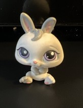LPS Littlest Pet Shop White Bunny Purple Eyes - £6.44 GBP