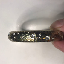 Premier Designs Gold Tone Clamper Bracelet with Rhinestones - $7.69
