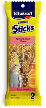 Vitakraft Crunch Sticks Apricot and Peach Cockatiel Treats 2 count Vitakraft Cru - £12.50 GBP
