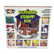 Vintage 1990's Rubber Stampede Looney Tunes Stamp Kit W Ink Pad New Sealed - $33.25