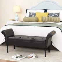 Changjie Furniture Modern Pu Leather Storage Bench Tufted Bed Bench, Pu ... - £115.10 GBP