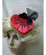 Fancy Heart BITE ME Fascinator Hat Hair Clip Headpiece Steampunk Goth Va... - €8,45 EUR