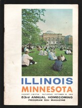 Illinois vs Minnesota NCAA Football Game Program 10/19/1963-Memorial Stadium-... - £101.71 GBP