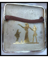 Vintage 1920&#39;s Art Deco Egyptian Cigarette Case Gold Wash Silver-Over Lay - $102.90 CAD
