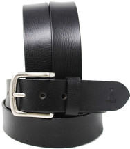 Genuine Leather Jeans Casual 1.5&quot; inch Wide Belt Black 12CA003 - $21.99
