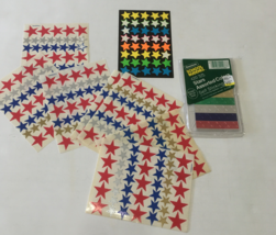 Vintage star shape self sticking sticker lot craft supplies - $19.75