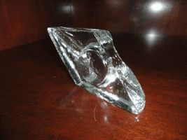 vintage heavy clear glass cigar ashtray 8.5" L X. 4" X 1.5" image 12