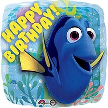 Finding Dory Happy Birthday Foil Mylar Balloon Two Sided 18&quot; Round 1 Ct Nemo - £2.60 GBP