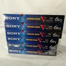 New Sony T-120 Premium Grade VHS Video Tapes 7 Pack 6 Hours High Durability - £13.59 GBP