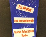 1951 Buick Selectronic Radio Sales Brochure - £45.80 GBP