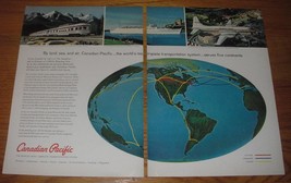 1960 Canadian Pacific Ad - By land, sea, and air. Canadian Pacific - £11.78 GBP