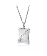 Heart Tag Pendant - 14K White Gold Plated over .925 Sterling Silver - $48.51