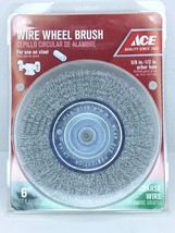 NEW “FREE SHIPPING” Ace 6&quot; Course Wire Wheel Brush 5/8” - 1/2&quot; Arbor 209... - $7.83