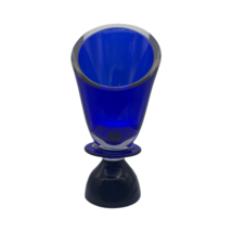 Ethereal Azure - Handcrafted Cobalt Blue Vase with Golden Shimmer - Sign... - $500.00