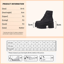 Brand Autumn Women Boots Big Size 42 Fashion Hight Ankle Boots Woman Platform Bo - £78.40 GBP