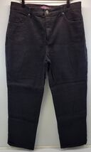 L26) Gloria Vanderbilt Amanda Woman Black Jeans Pants Size 18 Short - $11.87