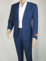 Men's ENZO Linen Spring Summer Suit Light Weight Breathable E58302-2 Navy Blue image 6