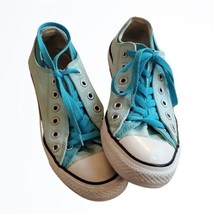 Converse All Star Sea Foam Green and White Tied Rubber Toe Fashion Sneakers Sz 7 - £26.20 GBP