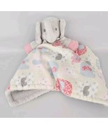 Blankets and Beyond Grey Elephant Blue Pink Security Blanket Lovey- READ - $28.66