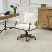 Computer Chair Office Chair Adjustable Swivel Chair Fabric Seat Home Study Chair - £145.52 GBP