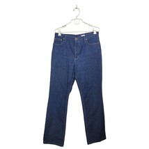 Eddie Bauer Jeans Womens Size 12 Mid Rise Straight Leg Denim Blue 100% Cotton - £16.15 GBP