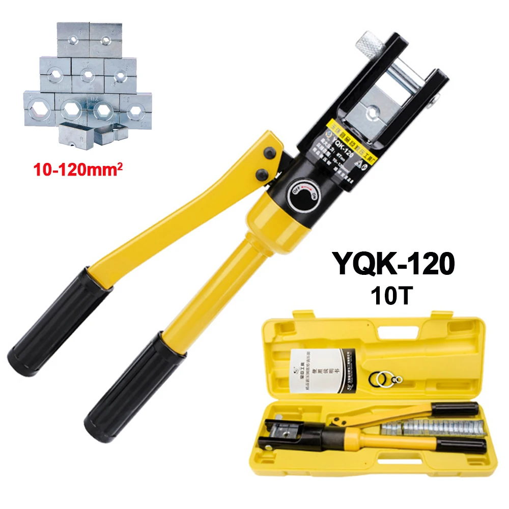 10120mm Hydraulic Crimping Tool YQK-120 Pressure 5-10T Household Hydraulic Plier - £270.25 GBP