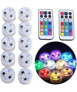 Mini Submersible Led Lights With Remote, Small Underwater Tea Lights Can... - £27.34 GBP